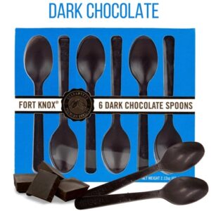 Fort Knox Solid Dark Chocolate Spoons 6pc 12ct